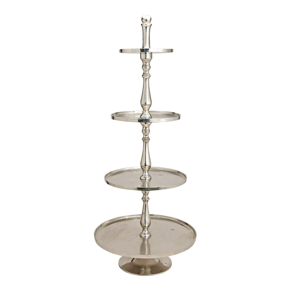 Regal mit 4 Ebenen aus Metall, 130 cm, 25/34/42/53 cm Ø