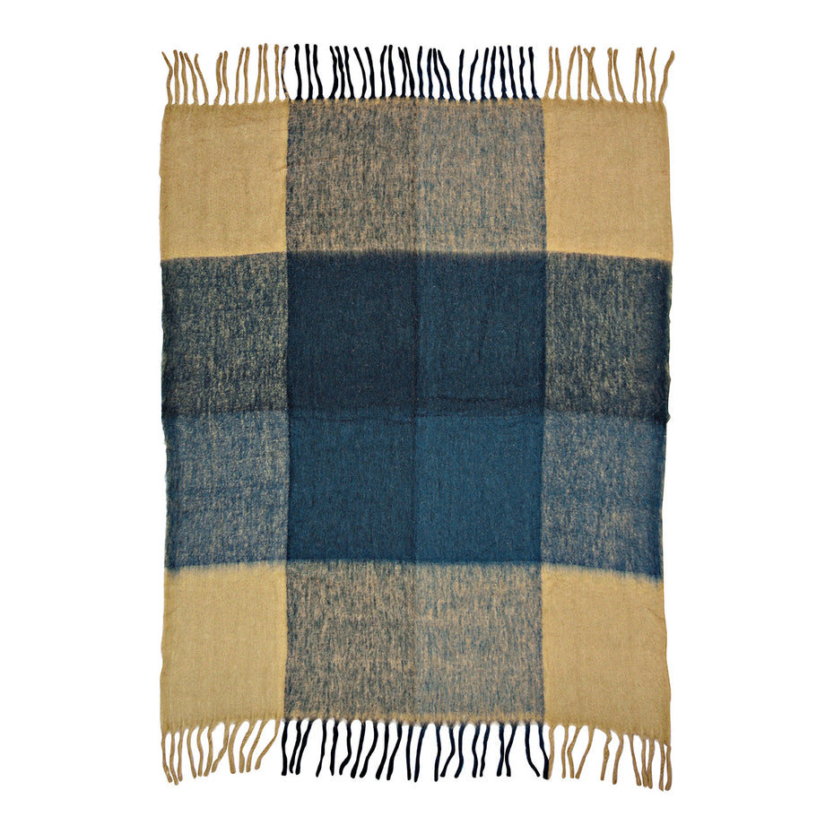 Quilted bedspread made of textile, blue (W/H/D) 130x170x1cm