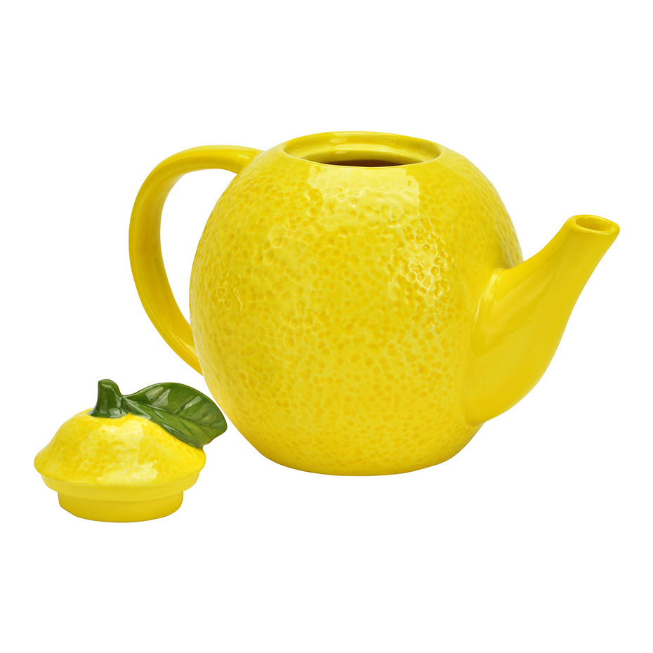 Kettle Lemon made of ceramic yellow (W/H/D) 20x16x12cm