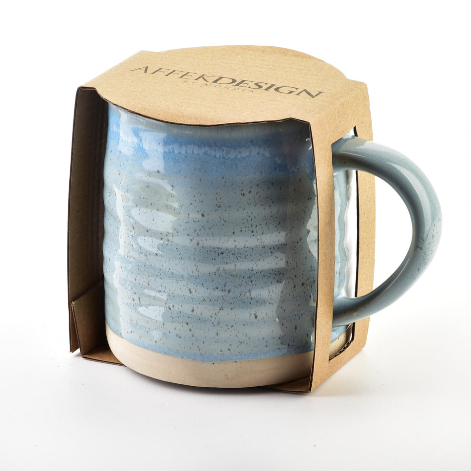 LOTTE BLAU Becher 470ml 9x13xh10cm BOHO