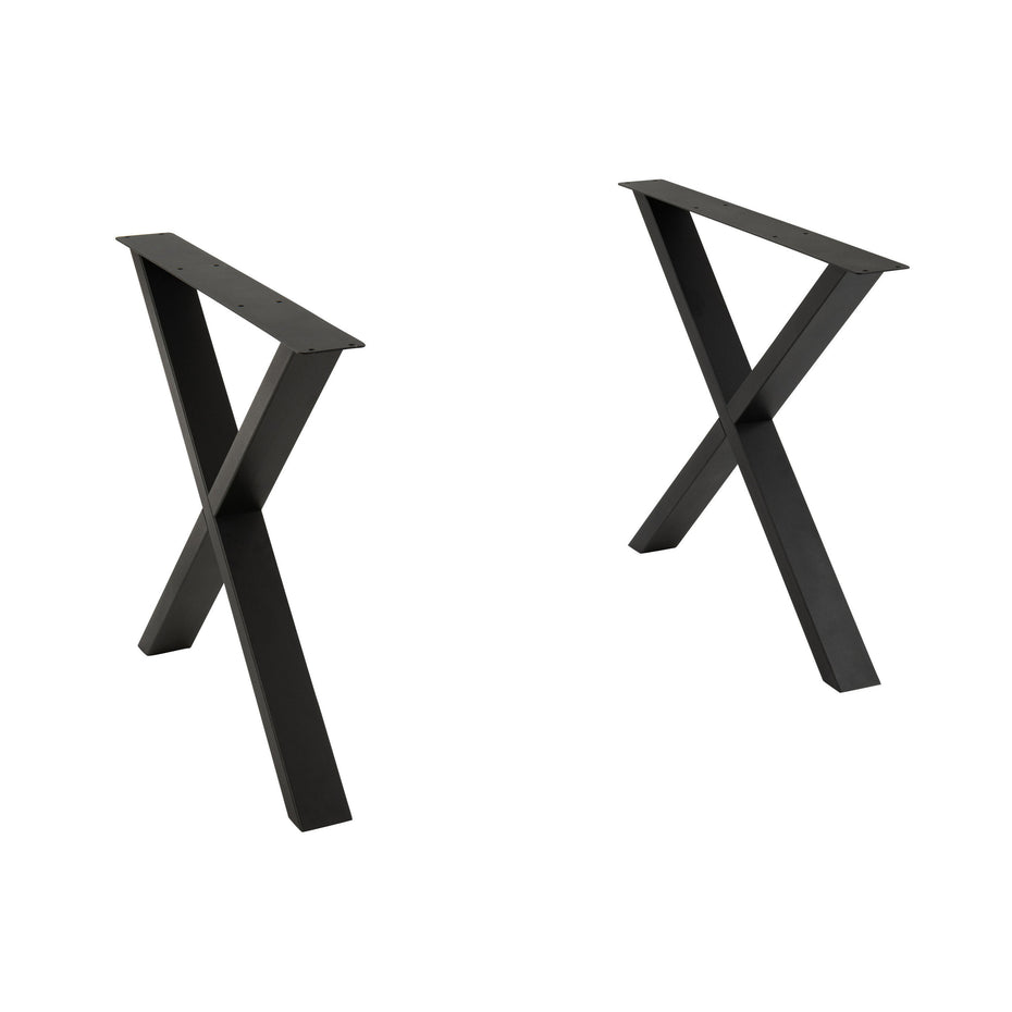 Tischbeine, Kreuzstahl, Schwarz