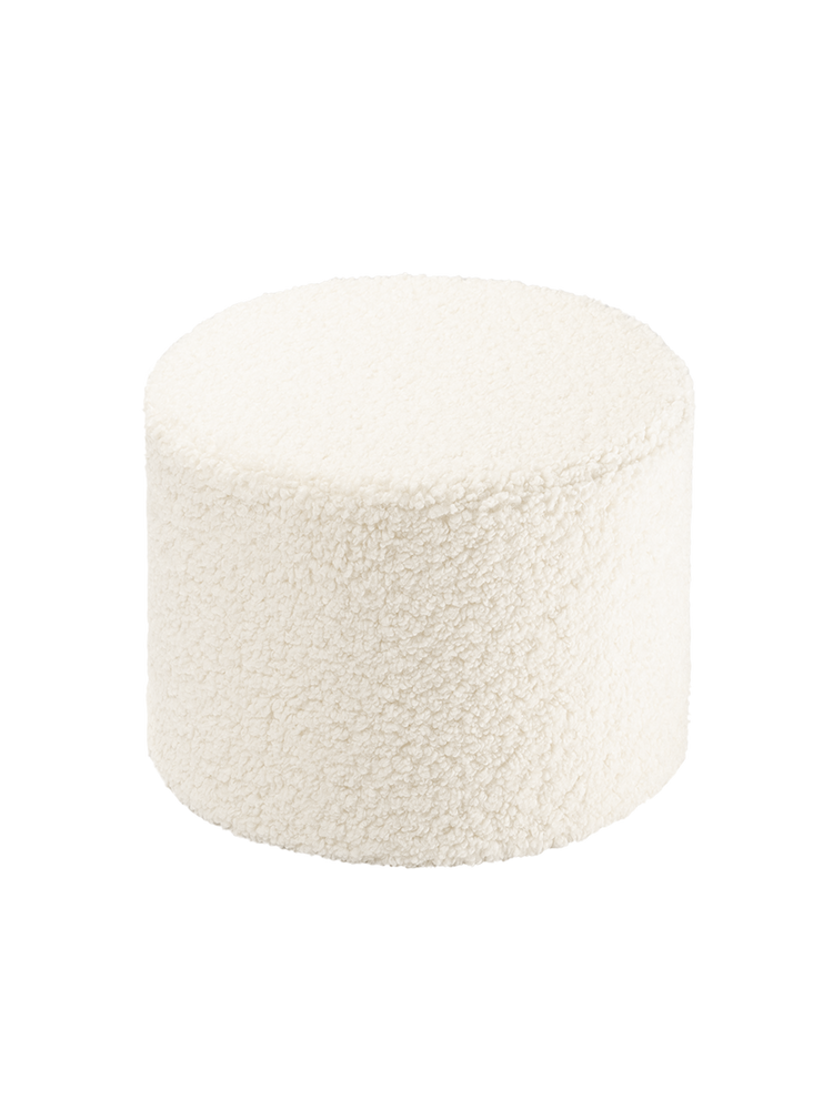 Creme-weißer Pouf