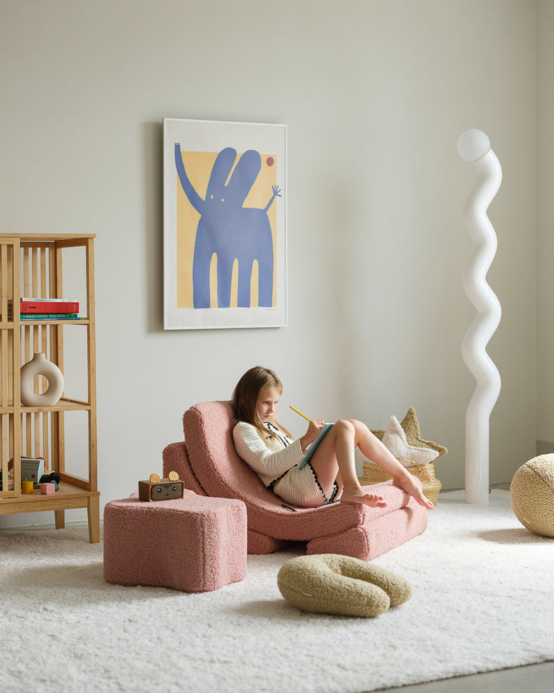 Guave Rosa Wolke Pouffe