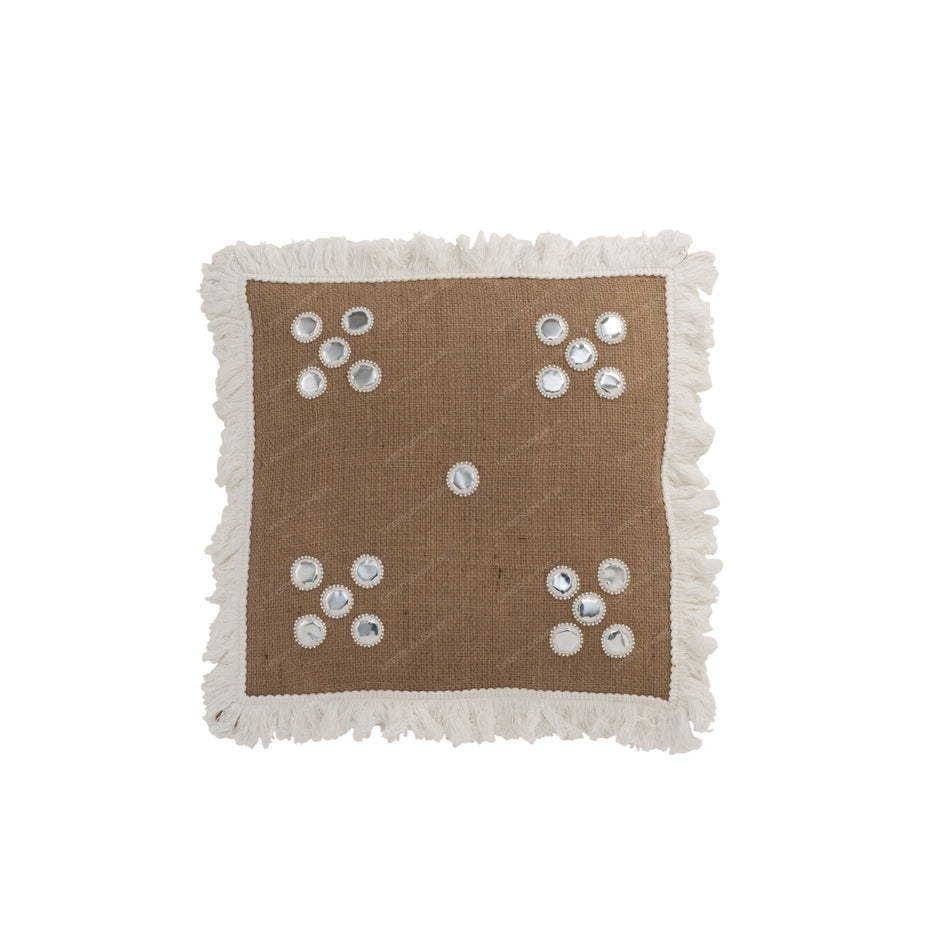 Kissen MIRR Maiskolben Jute natur/weiß