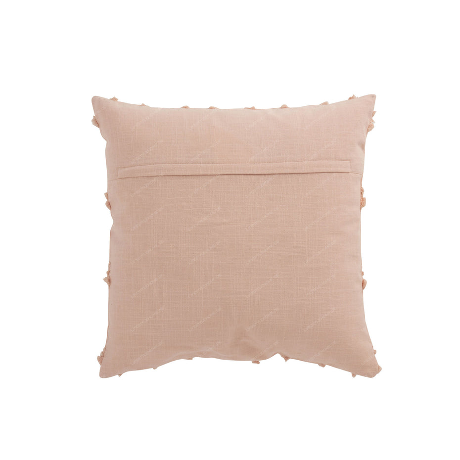 Kissen WELLE RHOMBUS Baumwolle hellrosa