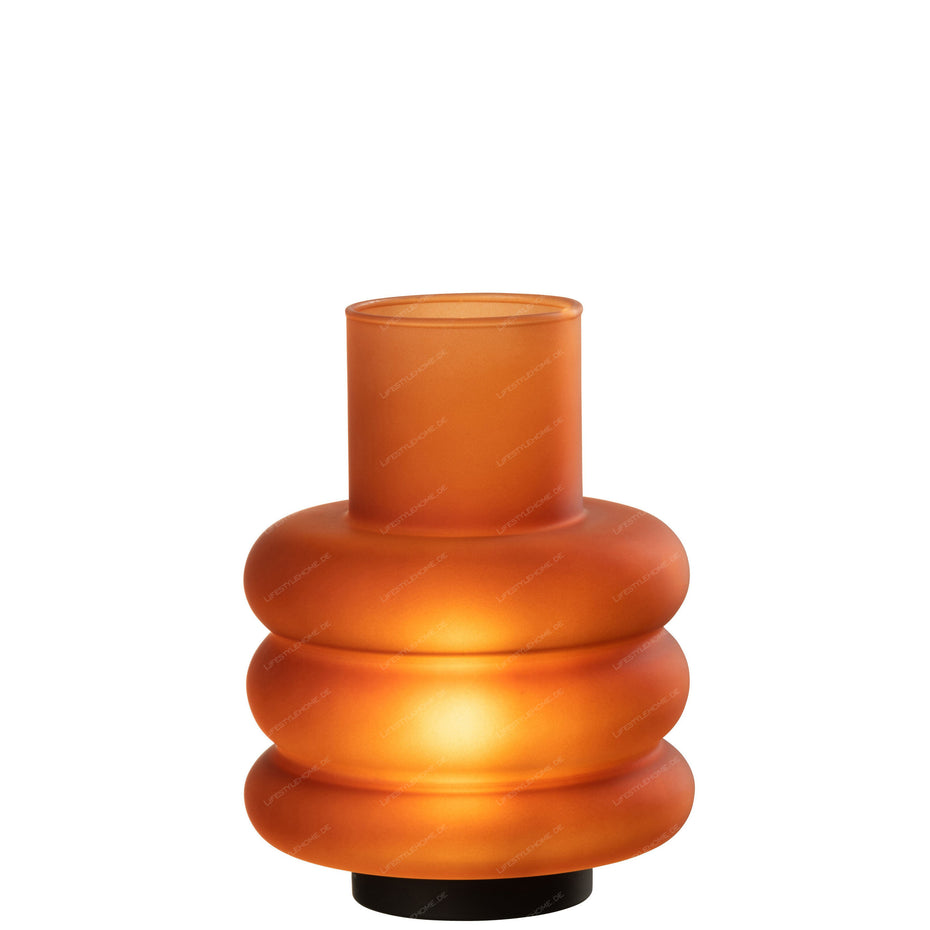 LED-Lampe Ringe aus Glas, orange