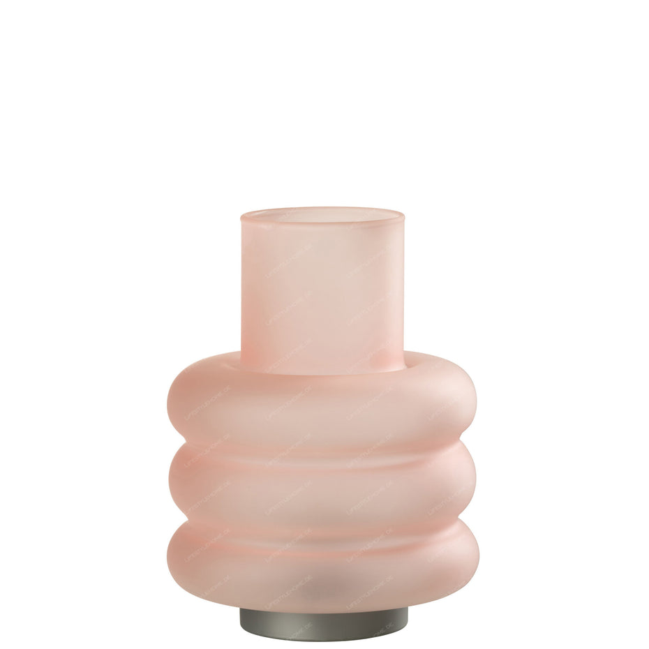 LED-Lampe Ringe aus Glas, pink