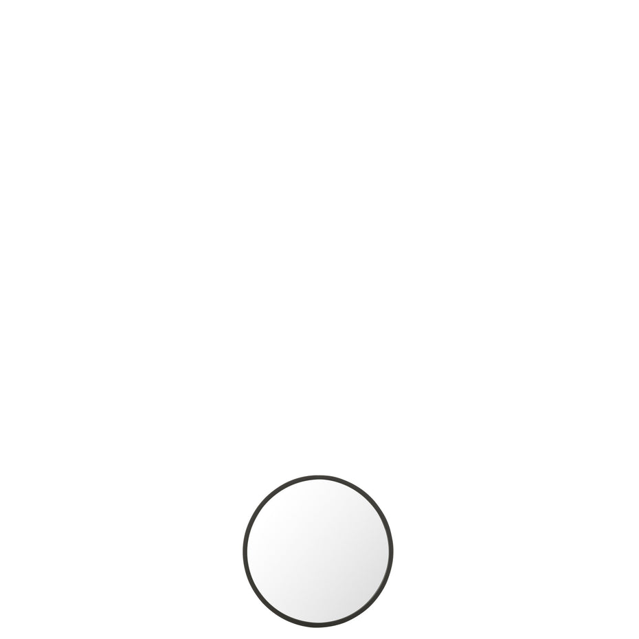 Spiegel rund, matt schwarz, klein