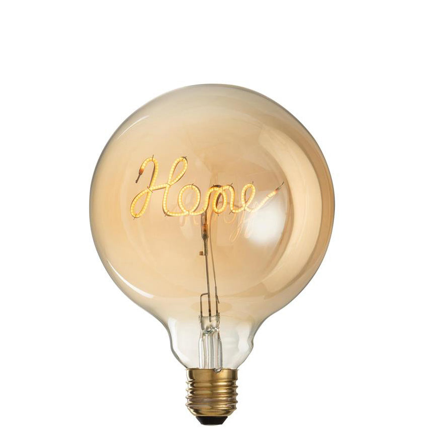 Lampe Led + Dose Home Glas Gelb/Gold