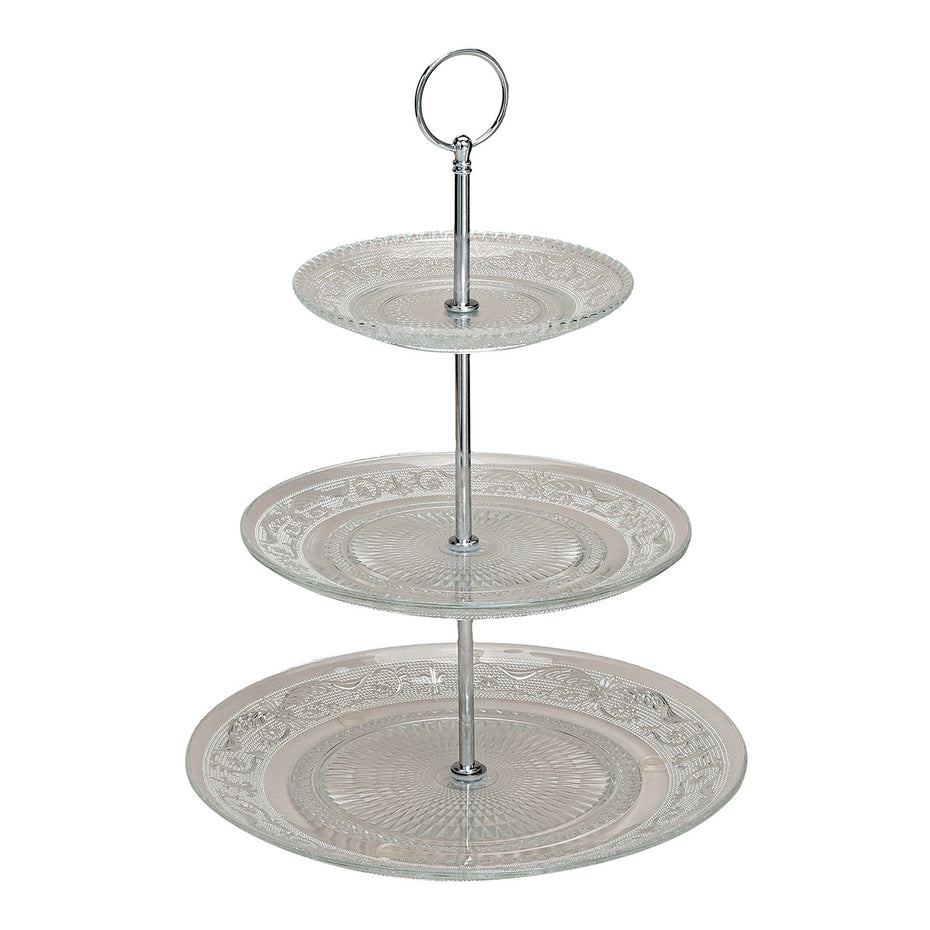 Regal mit 3 Glasböden, 25 cm.