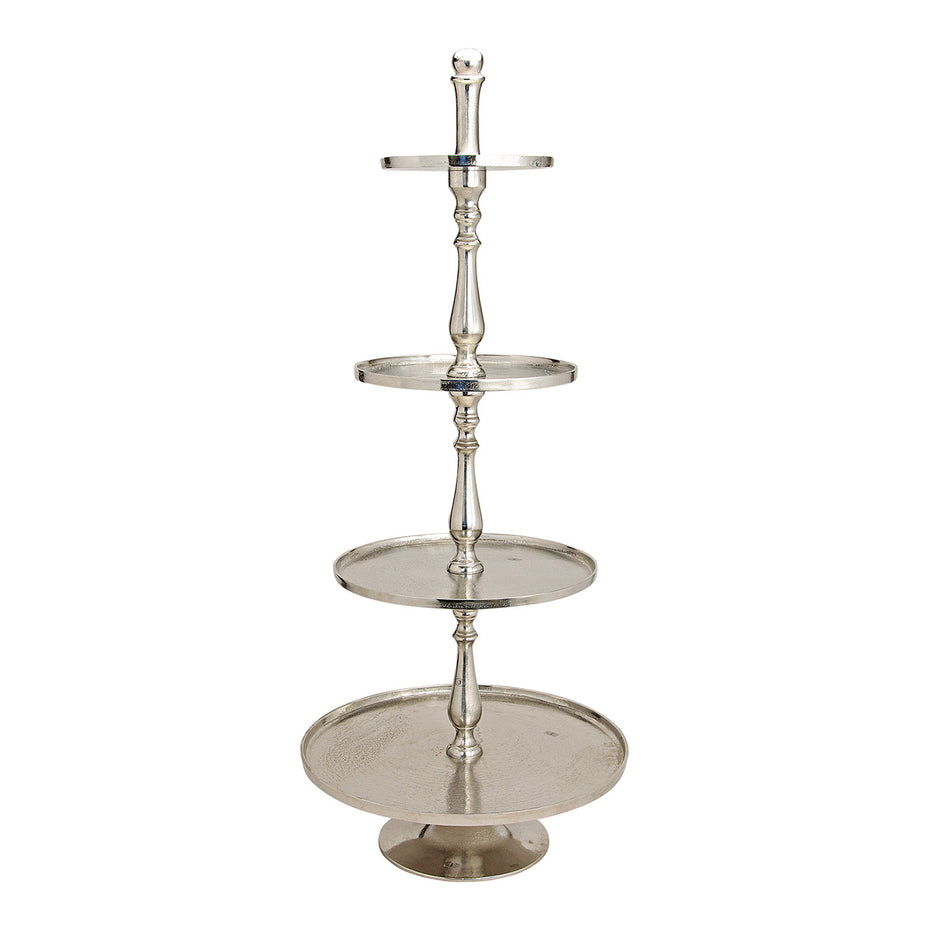 Regal mit 4 Ebenen aus Metall, 130 cm, 25/34/42/53 cm Ø
