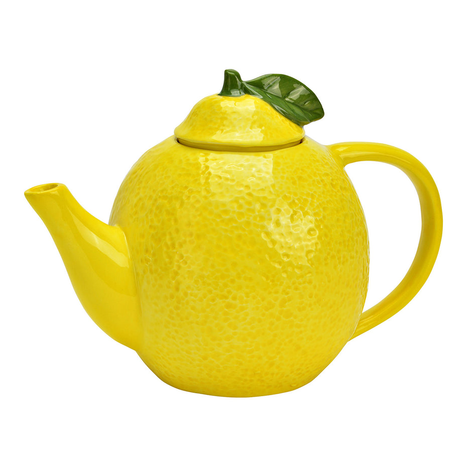 Kettle Lemon made of ceramic yellow (W/H/D) 20x16x12cm