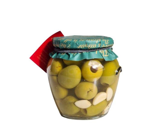 Gordal Oliven entkernt mit Knoblauch & Rosmarin