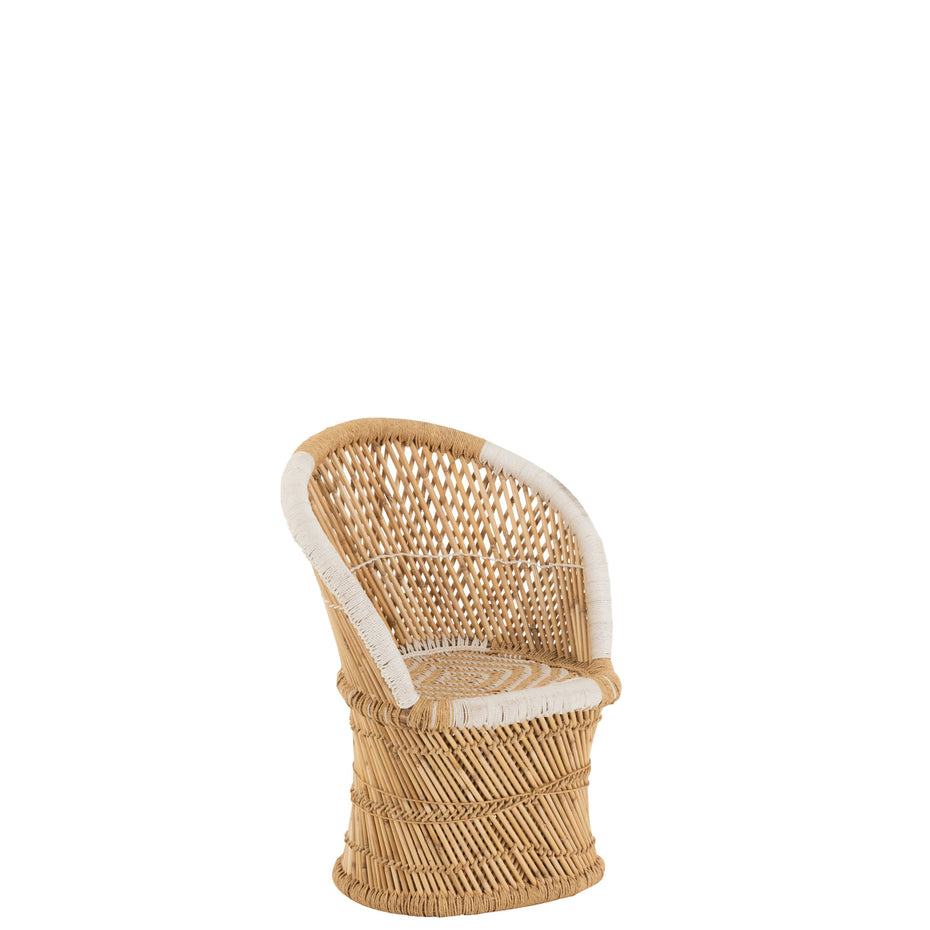 Stuhl Rückenlehne Bambus Natur/Weiß (Kind)