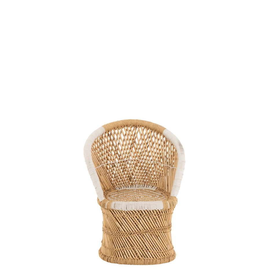 Stuhl Rückenlehne Bambus Natur/Weiß (Kind)