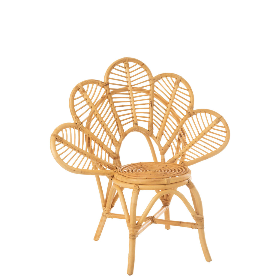 Stuhl Blume Rattan Natur