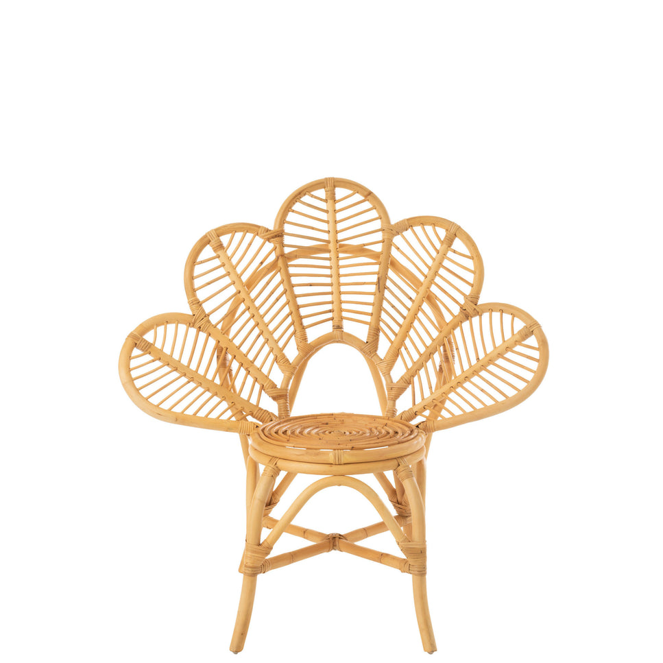 Stuhl Blume Rattan Natur