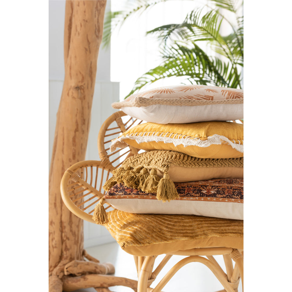 Stuhl Blume Rattan Natur