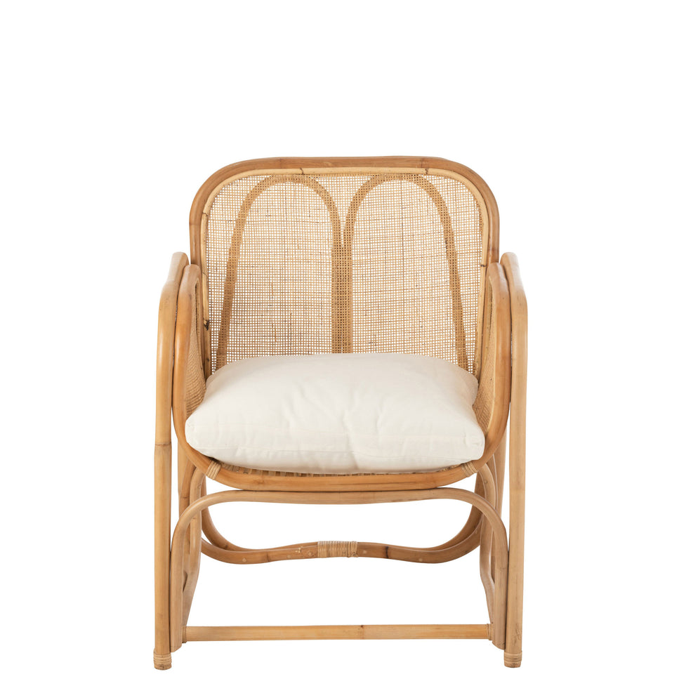 Stuhl + Kissen Casablanca Rattan Natur