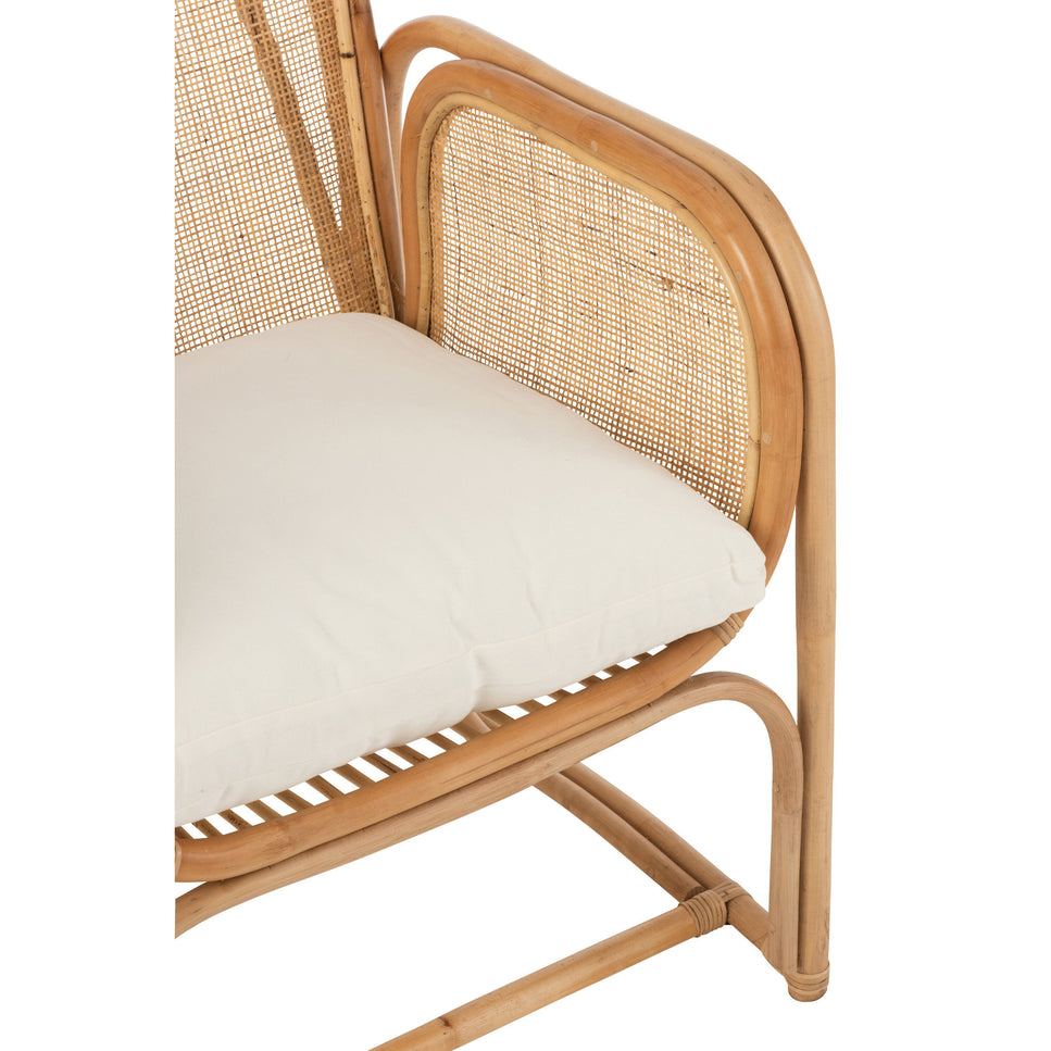 Stuhl + Kissen Casablanca Rattan Natur