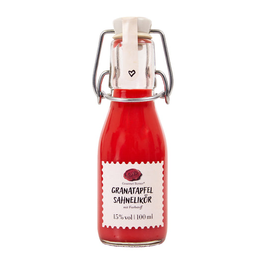 Flaschenkinder: Granatapfel Sahnelikör (mit Farbstoff), 15% vol, 0,1 l