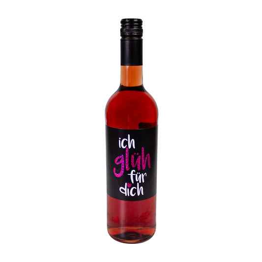 "ich glüh für dich" aromatisiertes weinhaltiges Getränk aus Roséwein,10%vol., 0,75l