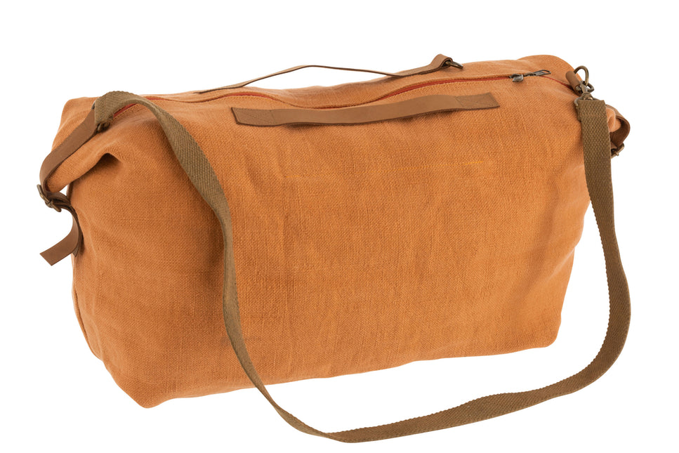 Strandtasche verwaschen Jute orange (70x26,5x74cm)