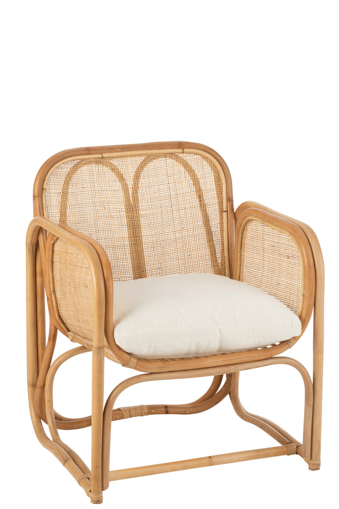 Stuhl + Kissen Casablanca Rattan Natur