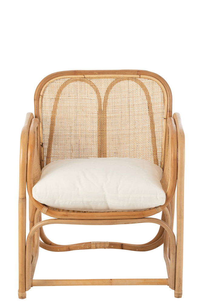 Stuhl + Kissen Casablanca Rattan Natur