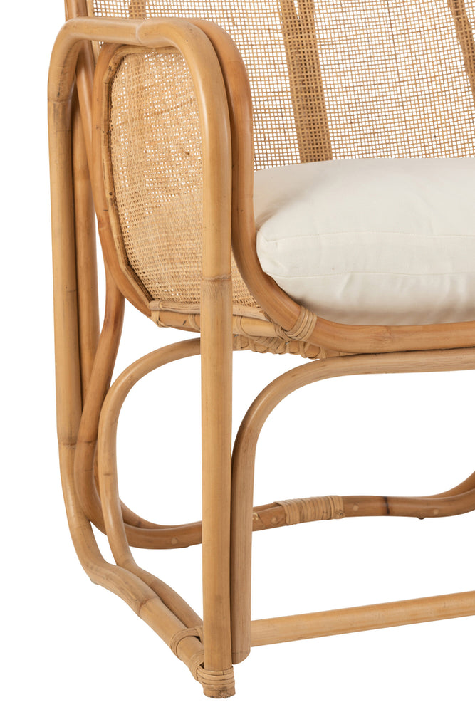 Stuhl + Kissen Casablanca Rattan Natur