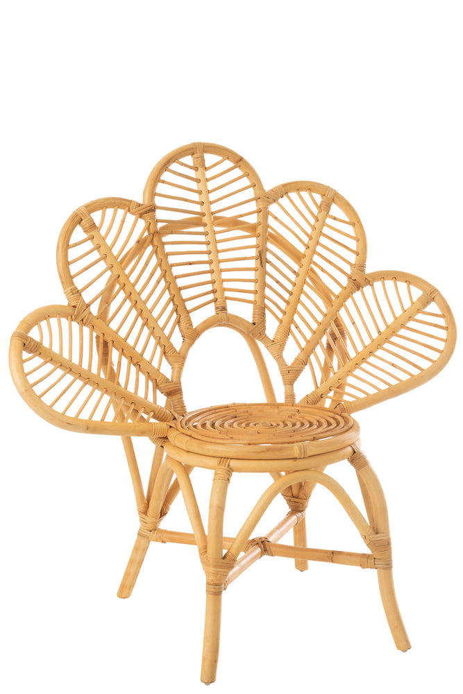 Stuhl Blume Rattan Natur