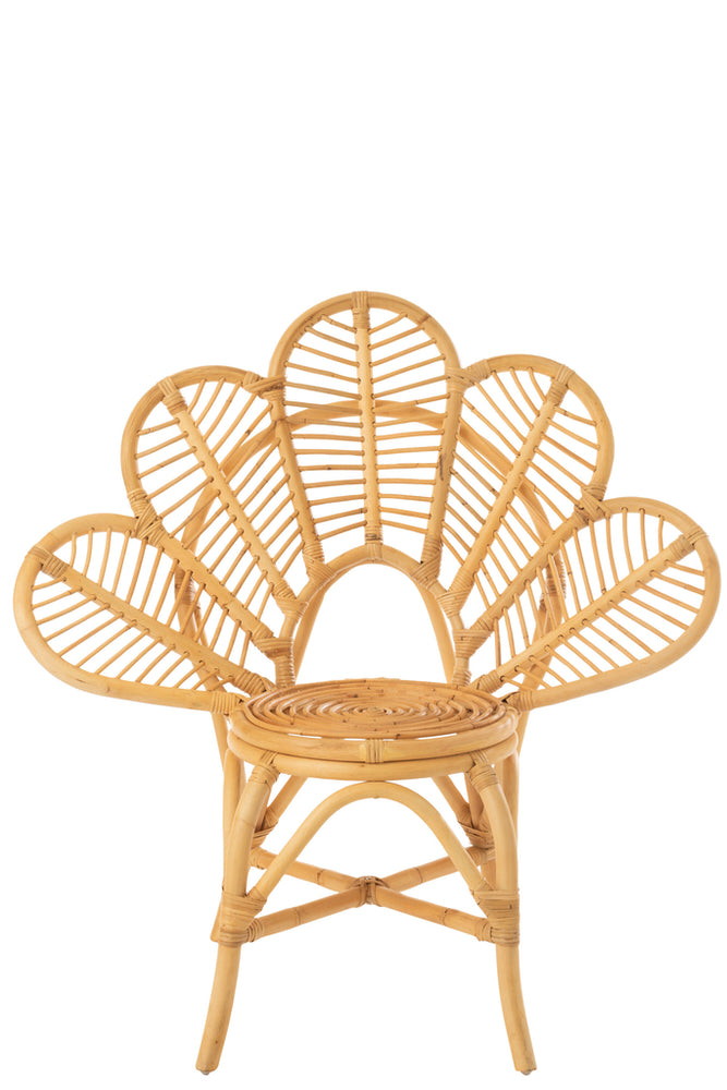 Stuhl Blume Rattan Natur