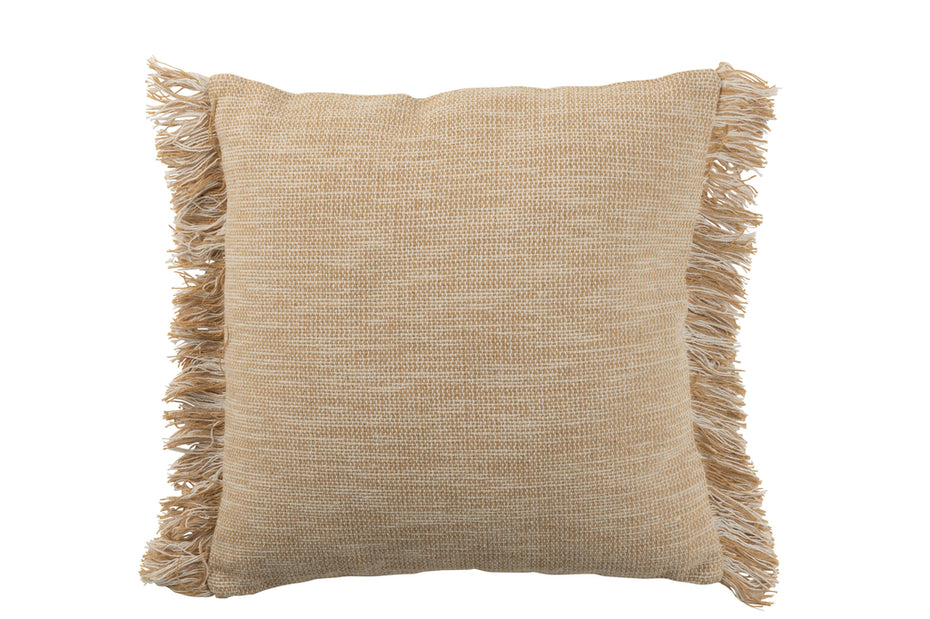 KISSEN FRANSEN BAUMWOLLE BEIGE