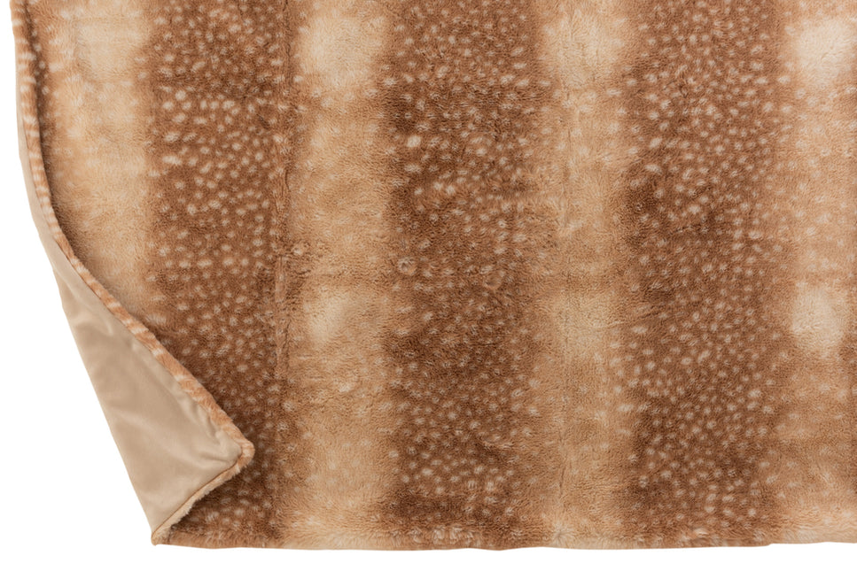 Decke Bambi aus Polyester, braun/beige