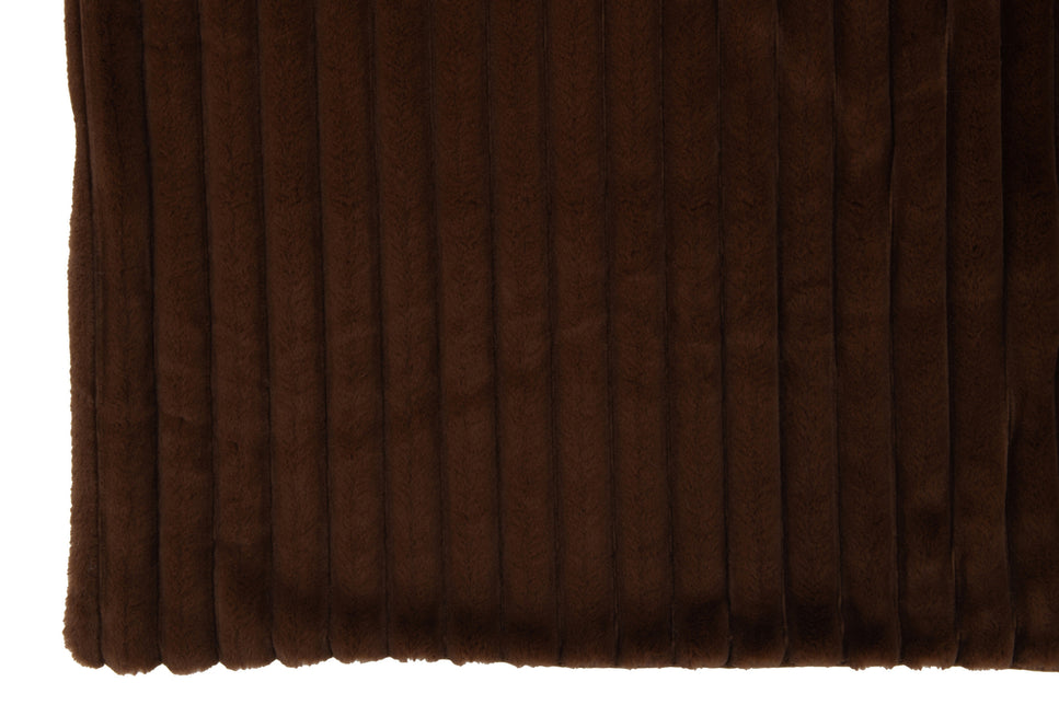 Decke Corduroy aus Polyester, schokolade