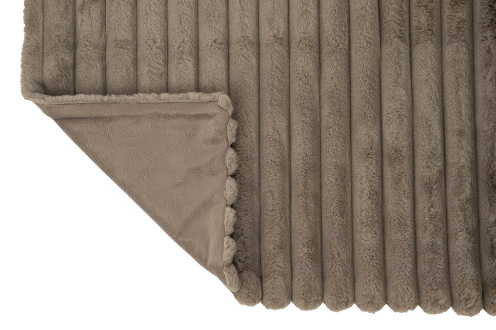 Decke aus Corduroy, Polyester, Grau