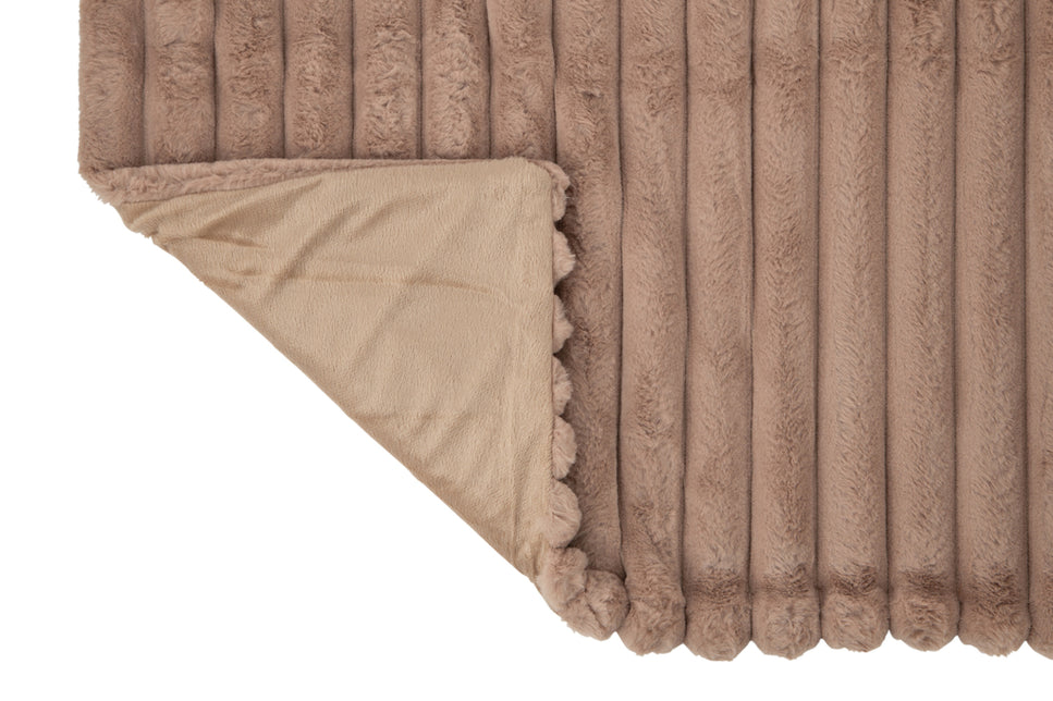 Decke Corduroy aus Polyester, pudergrau