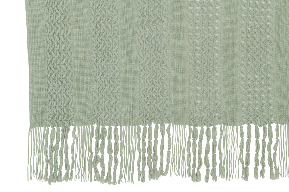 Decke gestrickt aus Acryl, hellgrün