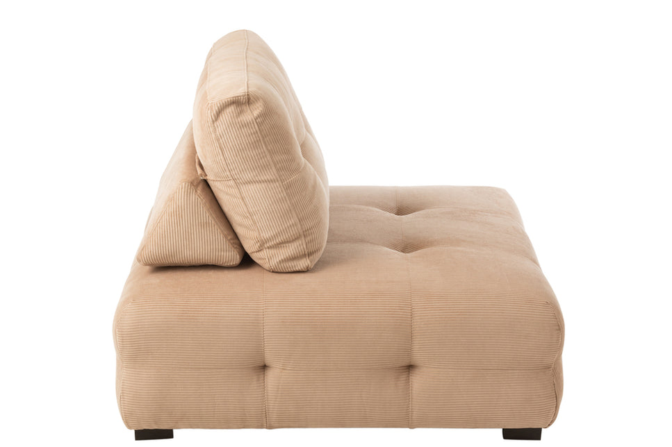 Sitz 1 Person Pouf Cordur Beige