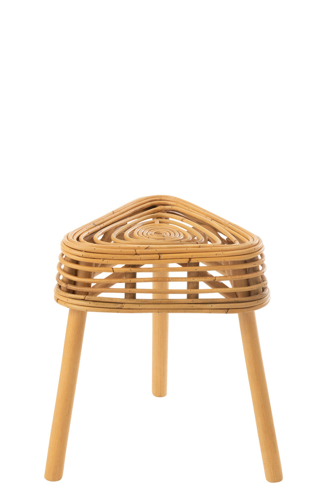 Hocker Dreieck Rattan Natur