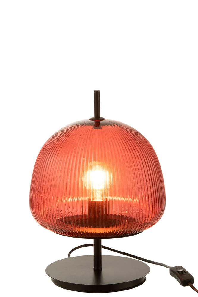 TISCHLAMPE OASIS GLAS ROT KLEIN