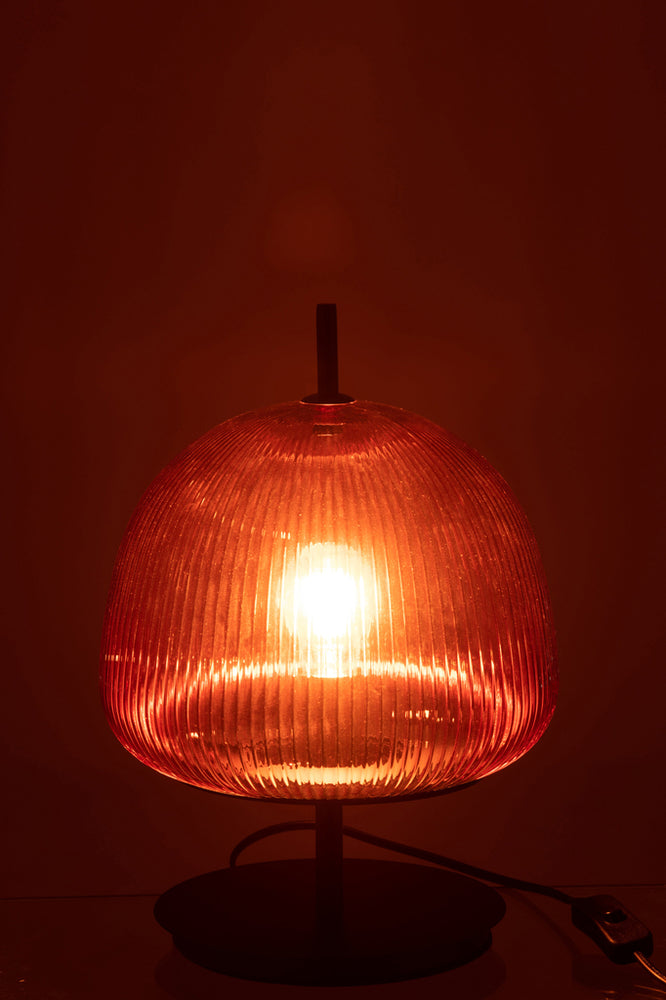 TISCHLAMPE OASIS GLAS ROT KLEIN