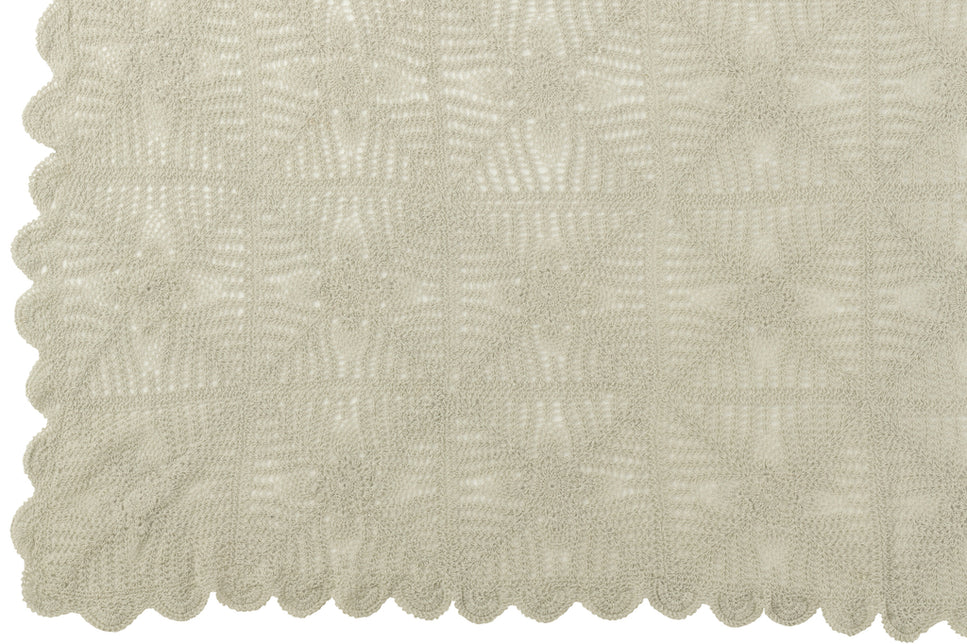 Tischtuch Mia Spitze Baumwolle Taupe (200x135x0.5cm)