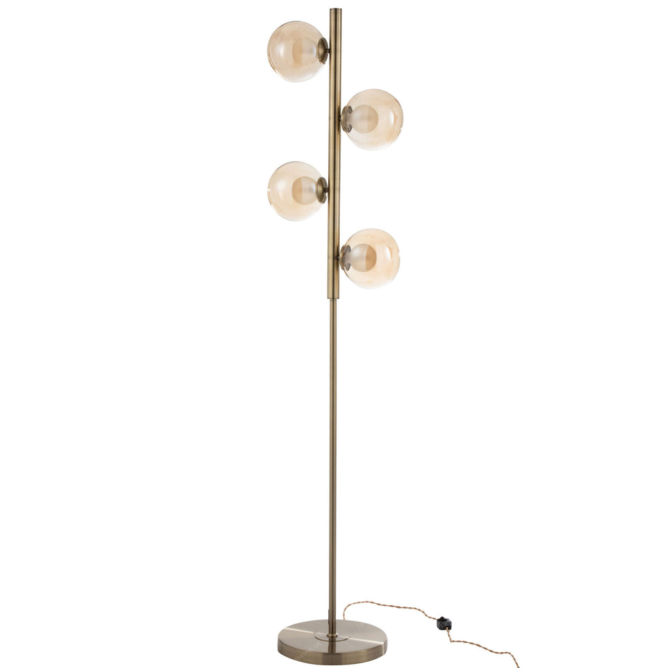 STANDLAMPE YUKS 4L STAHL GOLD