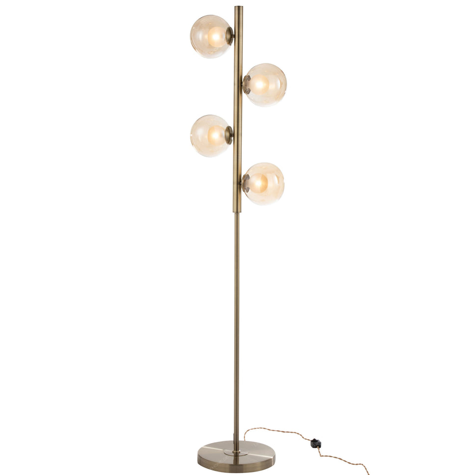 STANDLAMPE YUKS 4L STAHL GOLD