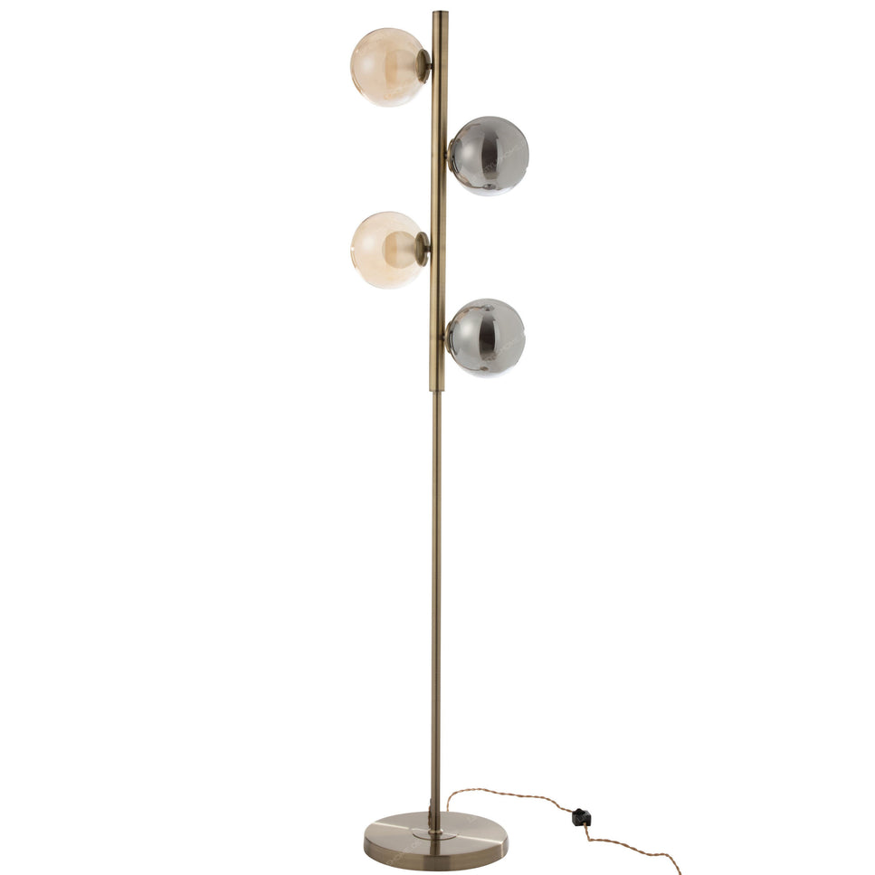 STANDLAMPE YUKS 4L STAHL GOLD