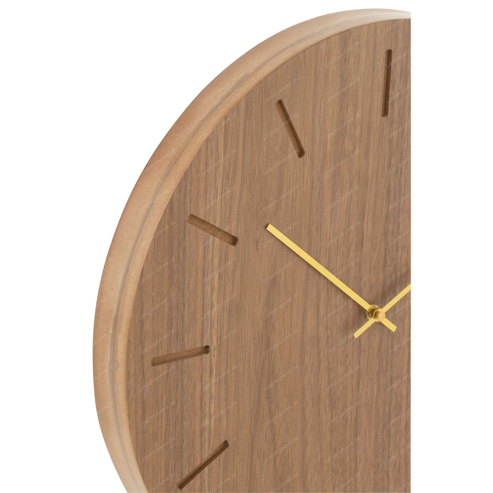 Wanduhr rund aus naturbelassenem Holz