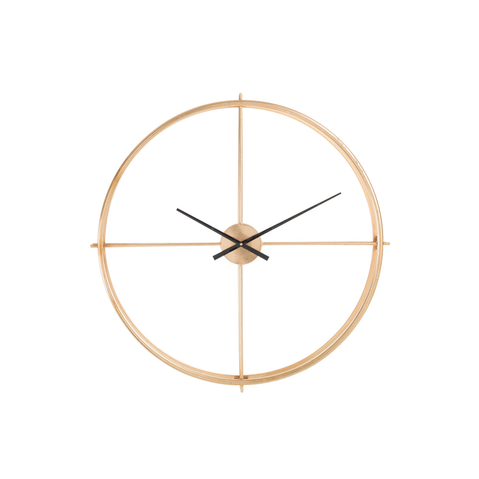 Wanduhr "3P Square" mit römischen Zahlen, Holz mit Metallrahmen, Braun