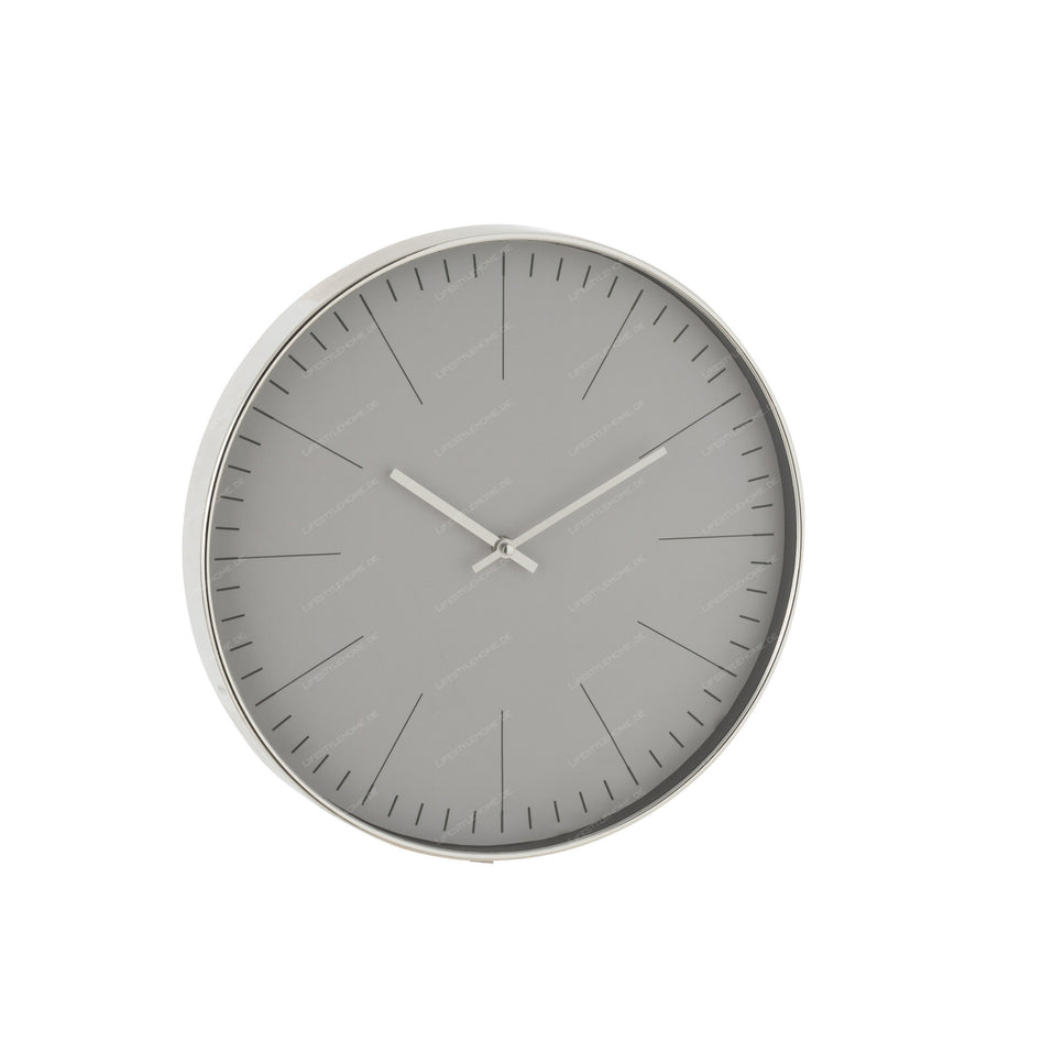 Wanduhr "Silvester" aus Kunststoff, Silber