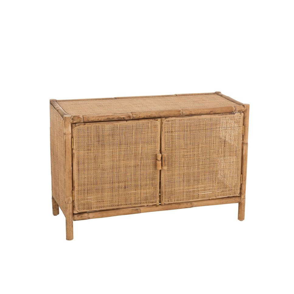 Schrank Ozara mit 2 Türen, Rattan, Natur